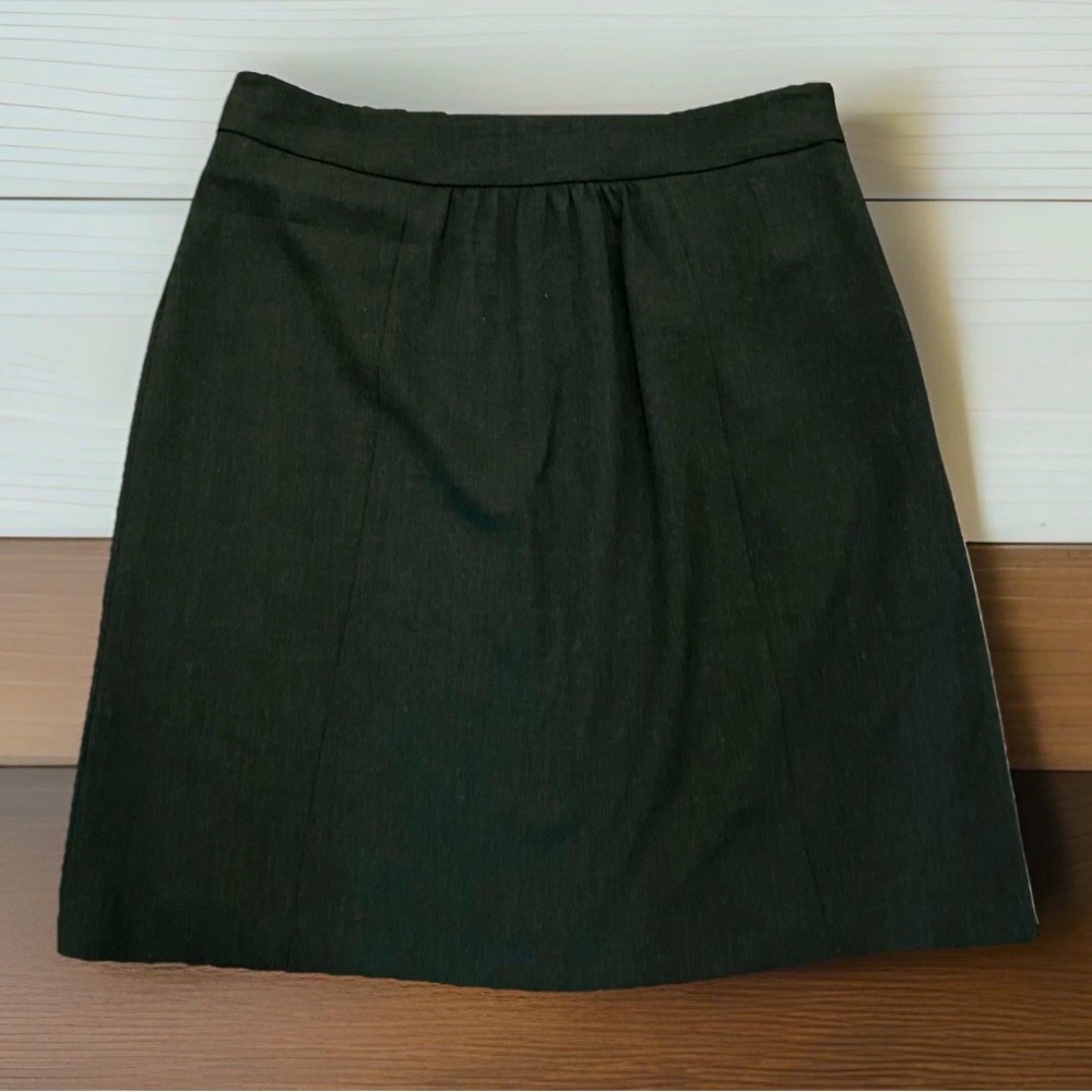 Brooks Brothers Black A-line Pleated Skirt W/ Hidden Side Zipper Sz 4 NWT